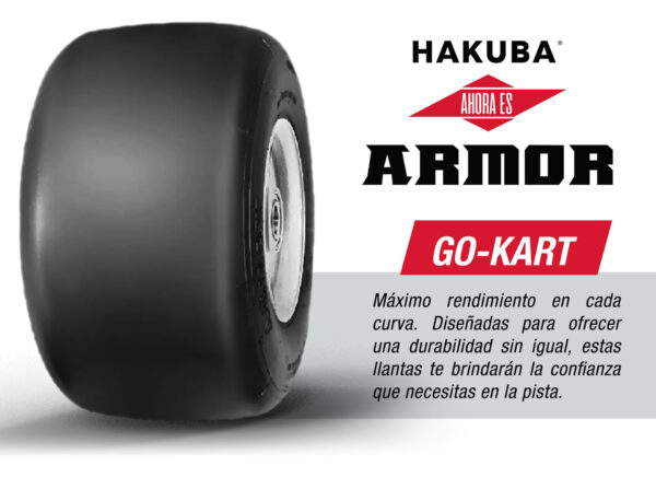 Llanta Go-kart 10x4.50-5 P607g Tl 17j 4pr Hakuba-armor - Imagen 3
