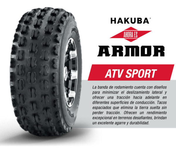 Llanta Para Cuatrimoto 21x7-10 P356 Tl 30j 6pr Hakuba - Imagen 4