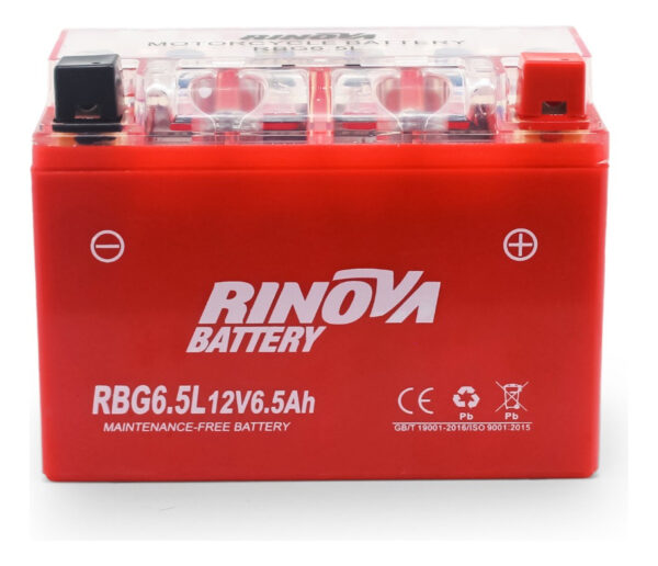 Bateria De Gel Para Motocicleta 12v 6.5ah Rinova