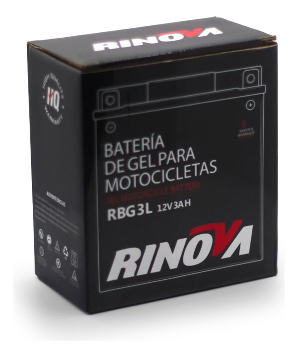 Bateria De Gel Para Motocicleta 12v 3ah Rinova - Imagen 3