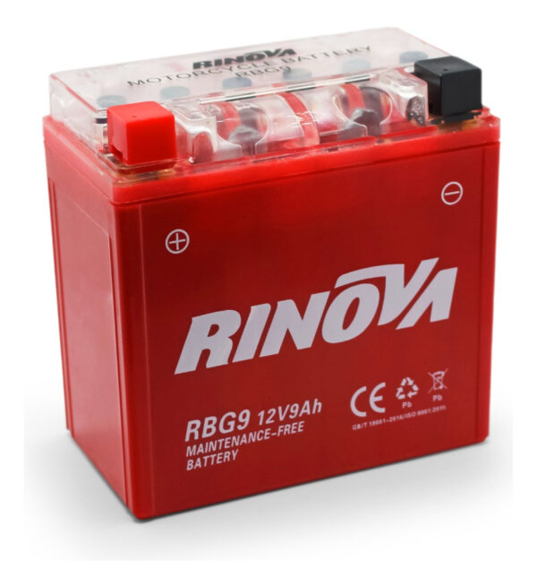 Bateria De Gel Para Motocicleta 12v 9ah Rbg9 Rinova - Imagen 2