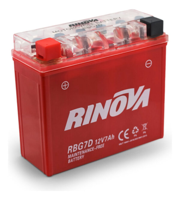 Bateria De Gel Para Motocicleta 12v 7ah Rbg7d Rinova - Imagen 2