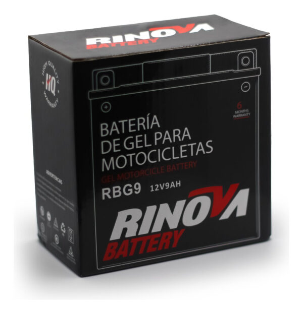 Bateria De Gel Para Motocicleta 12v 9ah Rbg9 Rinova - Imagen 3