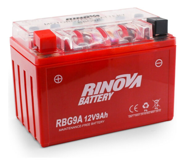 Bateria De Gel Para Motocicleta 12v 9ah Rbg9a Rinova - Imagen 2