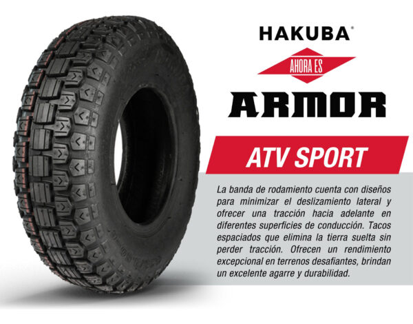 Llanta Cuatrimoto 4.10/3.50-6 P520 Tt 51a3 4pr Hakuba - Imagen 4