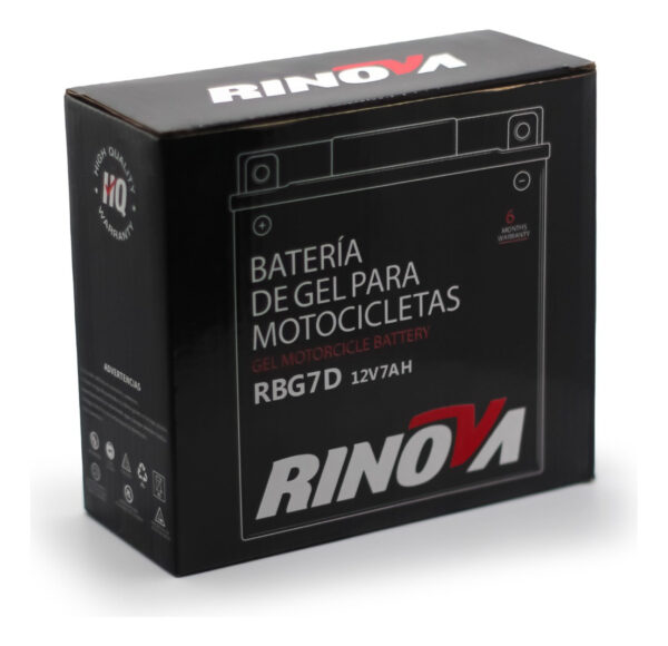 Bateria De Gel Para Motocicleta 12v 7ah Rbg7d Rinova - Imagen 3