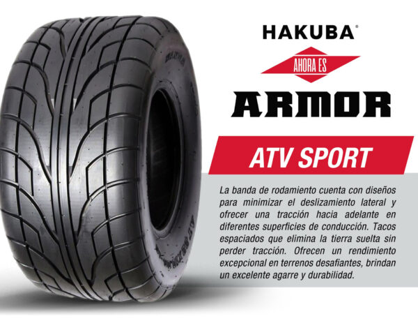 Llanta Cuatrimoto Atv 22x10-10 P349 Tl 39n 4pr Hakuba-armor - Imagen 3