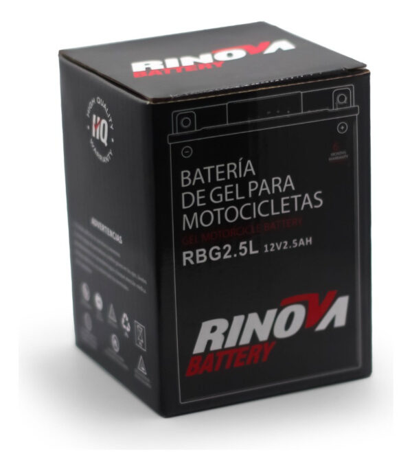Bateria De Gel Para Motocicleta 12v 2.5ah Rinova - Imagen 3