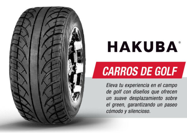 Llantas Carro Golf X4 205/50-10=18x8-10 P826 Tl 4pr Hakuba - Imagen 3