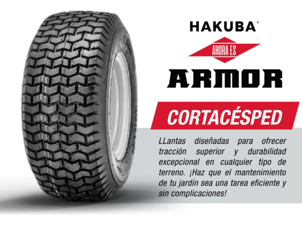 Llanta Cortacesped 16x6.5-8 P512 Tl 64a3 4pr Hakuba - Armor - Imagen 3