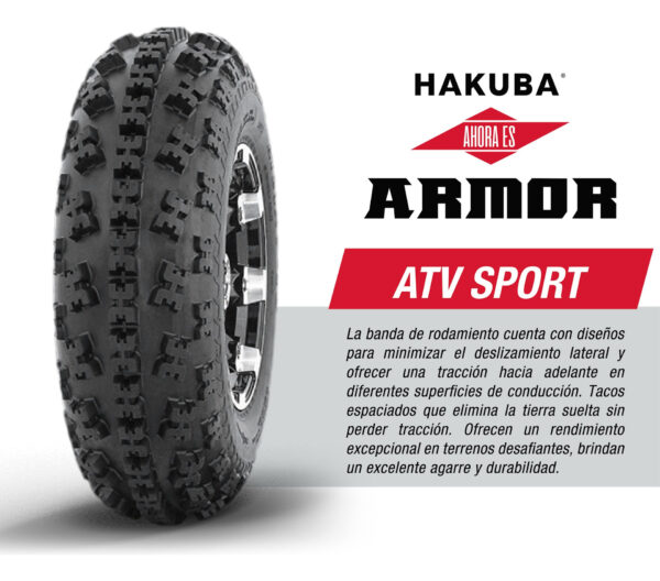 Llanta Para Cuatrimoto 21x7-10 P348 Tl 30j 6pr Hakuba - Imagen 4