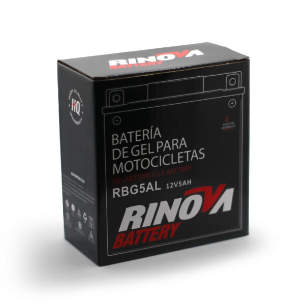 Batería De Gel Para Motocicleta 12v 5ah rbg5al Rinova - Imagen 3
