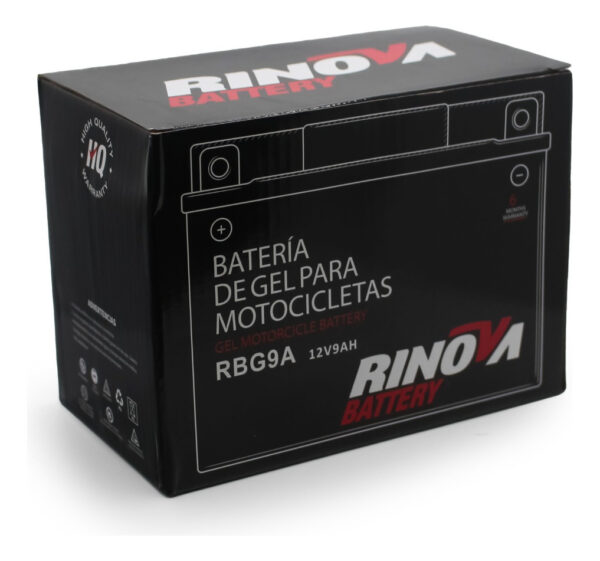 Bateria De Gel Para Motocicleta 12v 9ah Rbg9a Rinova - Imagen 3
