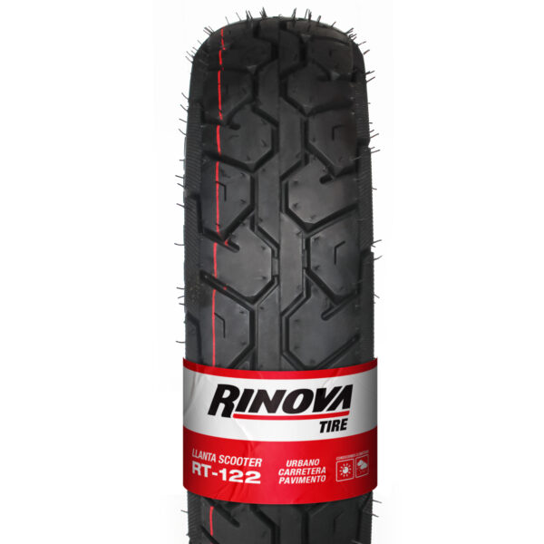 Llanta Rinova Rt-122 100/90-10 J 61 Sin Cámara Trasera