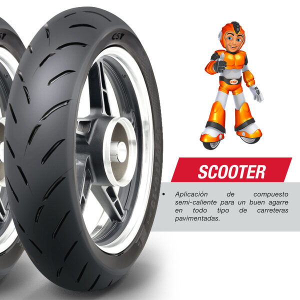 Llanta Para Moto 130/70-12 Cm-tr Tl 56p Cst - Imagen 3