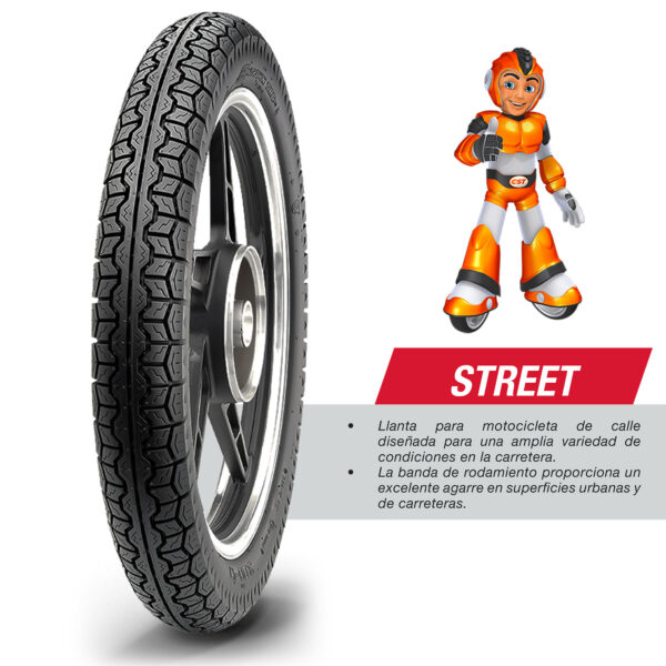 Llanta Original Moto Ycz110 275-17 C-265 Tt 41p Cst - Imagen 3