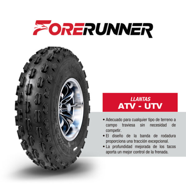 Llanta 18X9.5-8 PINCER TL 29F 6PR FORERUNNER - Imagen 3
