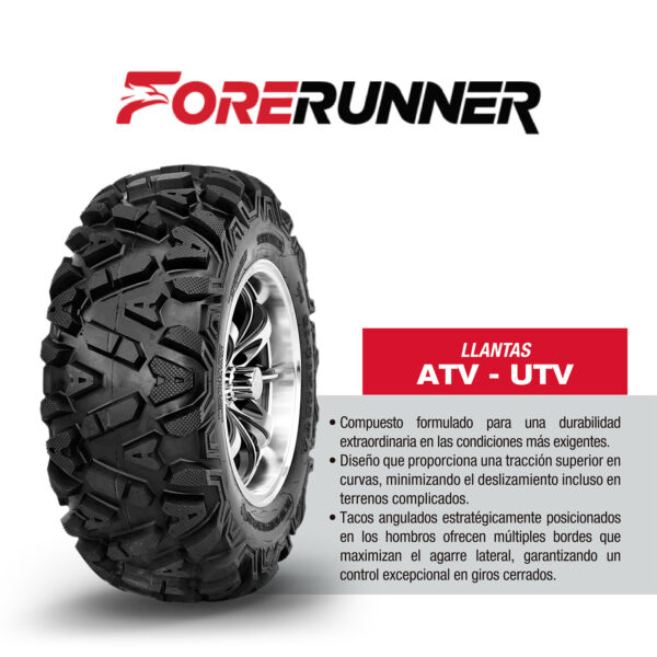 Llanta 24X9-11 KNIGHT TL 40F 6PR FORERUNNER - Imagen 3
