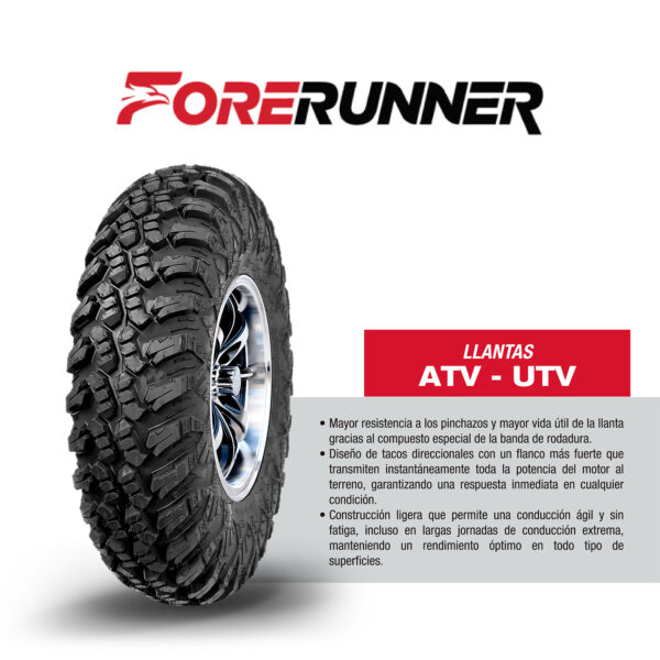 Llanta 32X10R14 AURORA TL 86J 8PR FORERUNNER - Imagen 3