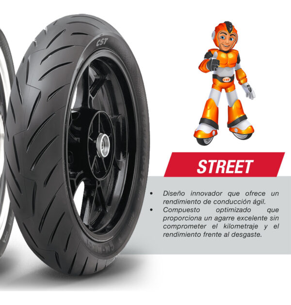 Llanta Para Moto 150/60-17 Cm-nk01 Tl 66s Cst - Imagen 3