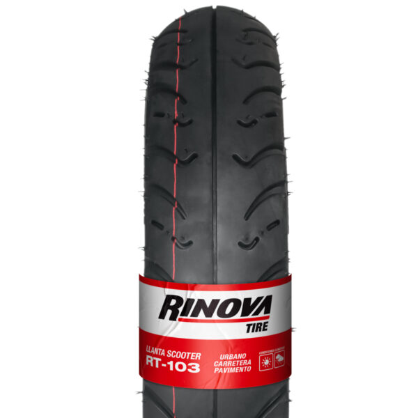 Llanta 90/100-10 RT-103 TL 58L RINOVA TIRES