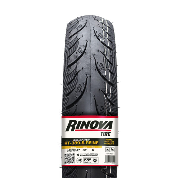 Llanta 100/80-17 REINF RT389-S TL 58L RINOVA TI