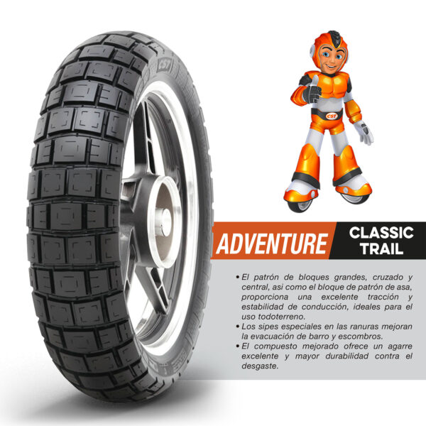Llanta 100/80-17 CM-AD01 52S TL - Imagen 4