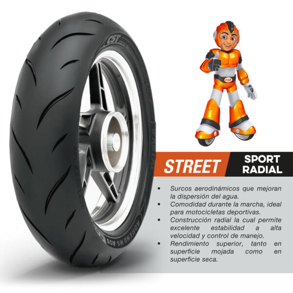 Llanta 110/70R17 CM-AS5 TL 54H CST - Imagen 5
