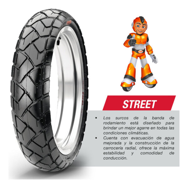 Llanta Para Moto 110/80r19 Cm509 Tl 59v Cst - Imagen 3
