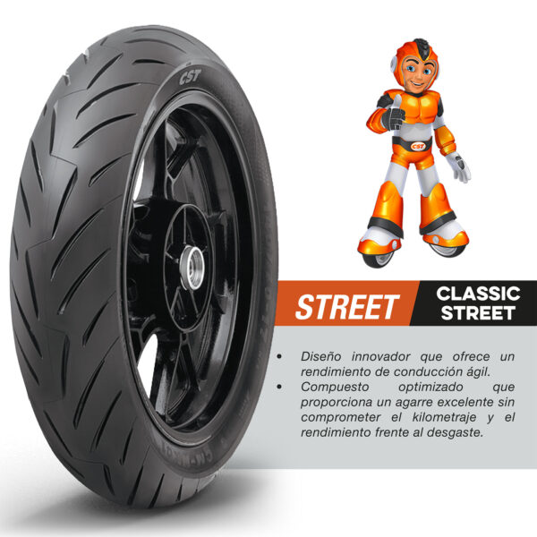 Llanta Para Moto 130/70-17 Cm-nk01 Tl 62s Cst - Imagen 3