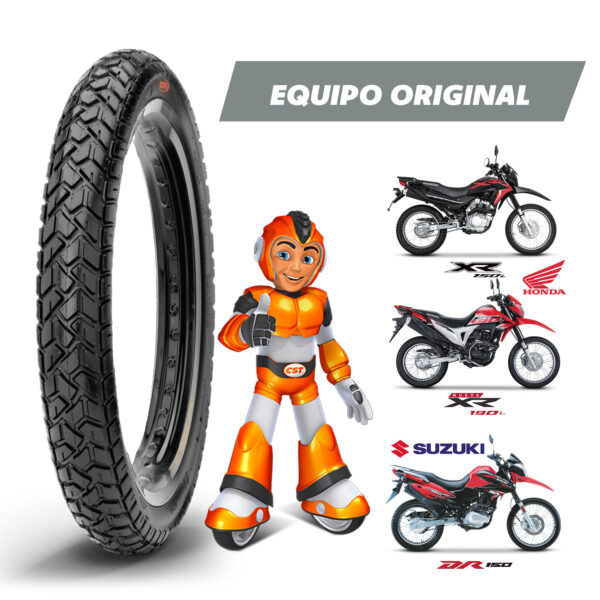 Llanta Para Moto 90/90-19 C6559y Tt 52p Cst - Imagen 3
